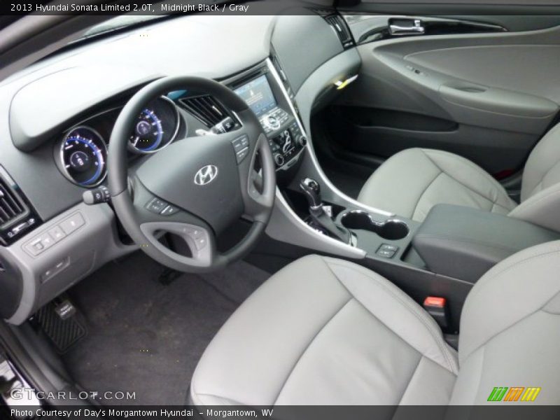 Midnight Black / Gray 2013 Hyundai Sonata Limited 2.0T
