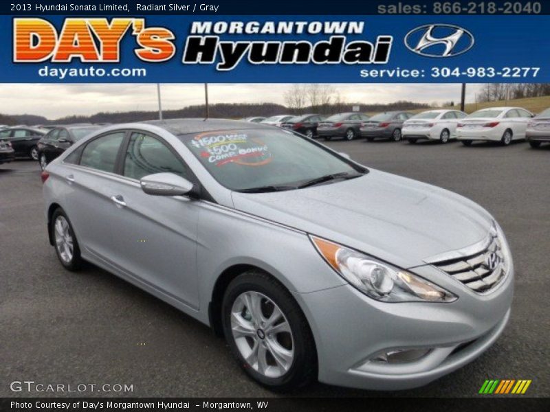 Radiant Silver / Gray 2013 Hyundai Sonata Limited