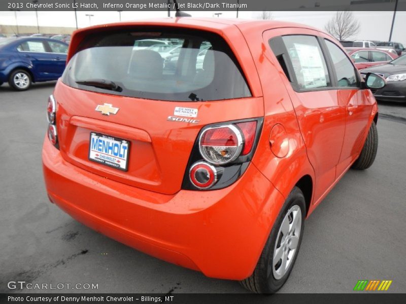 Inferno Orange Metallic / Jet Black/Dark Titanium 2013 Chevrolet Sonic LS Hatch