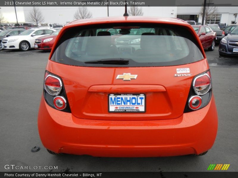 Inferno Orange Metallic / Jet Black/Dark Titanium 2013 Chevrolet Sonic LS Hatch