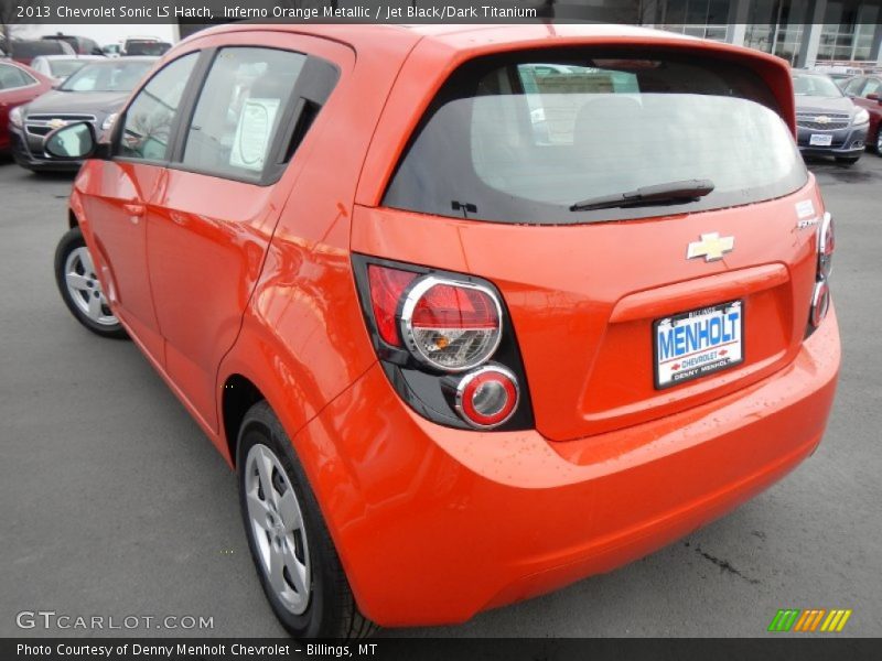 Inferno Orange Metallic / Jet Black/Dark Titanium 2013 Chevrolet Sonic LS Hatch