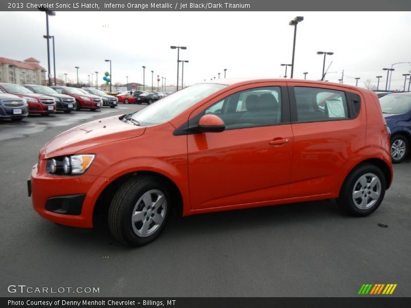 Inferno Orange Metallic / Jet Black/Dark Titanium 2013 Chevrolet Sonic LS Hatch