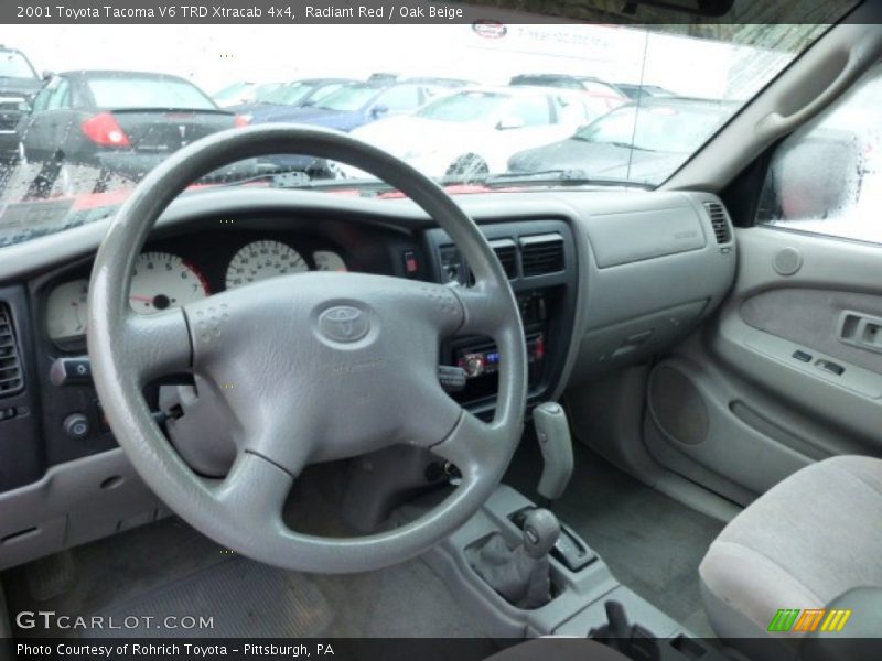 Radiant Red / Oak Beige 2001 Toyota Tacoma V6 TRD Xtracab 4x4