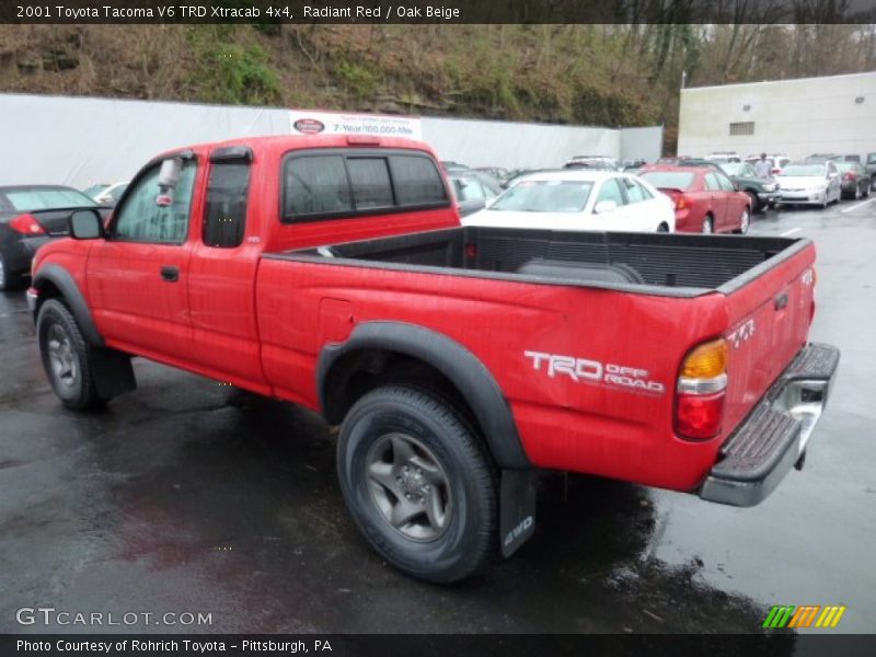 Radiant Red / Oak Beige 2001 Toyota Tacoma V6 TRD Xtracab 4x4