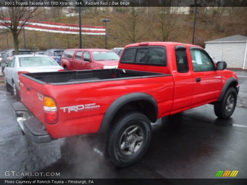 Radiant Red / Oak Beige 2001 Toyota Tacoma V6 TRD Xtracab 4x4
