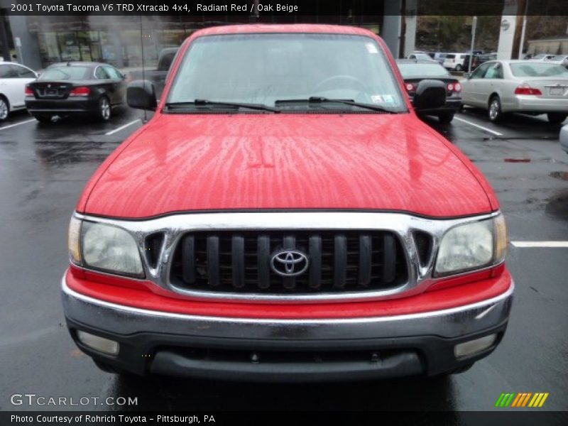 Radiant Red / Oak Beige 2001 Toyota Tacoma V6 TRD Xtracab 4x4