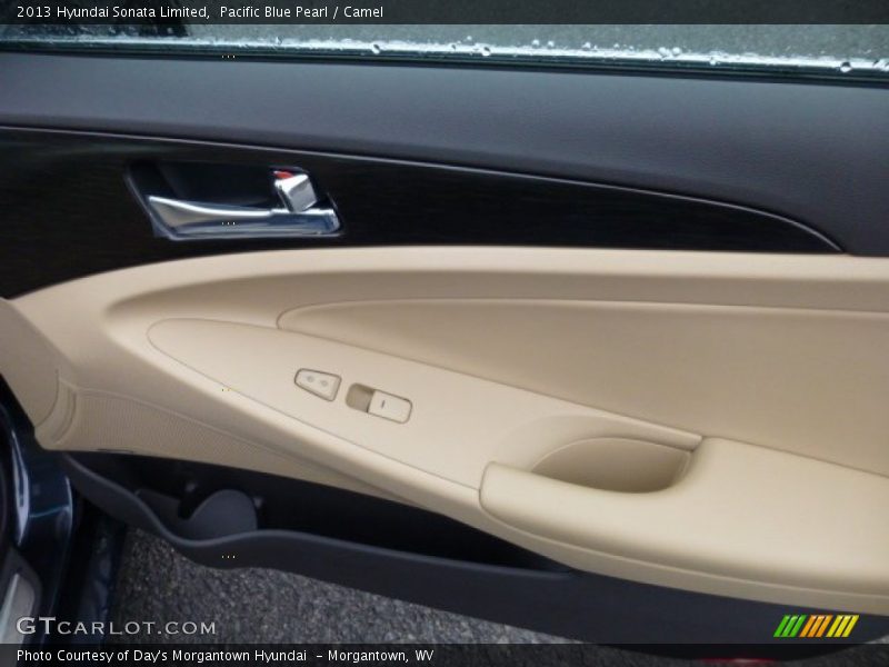 Pacific Blue Pearl / Camel 2013 Hyundai Sonata Limited