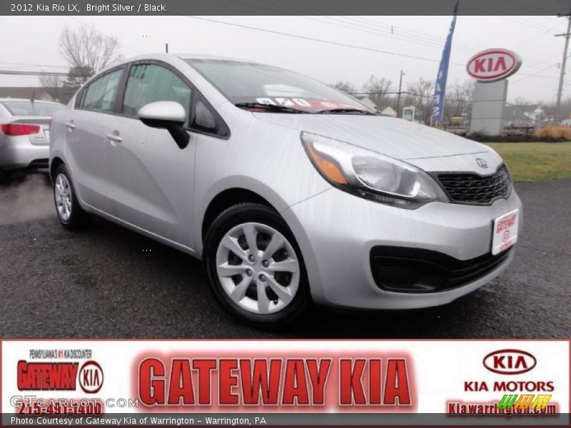 Bright Silver / Black 2012 Kia Rio LX