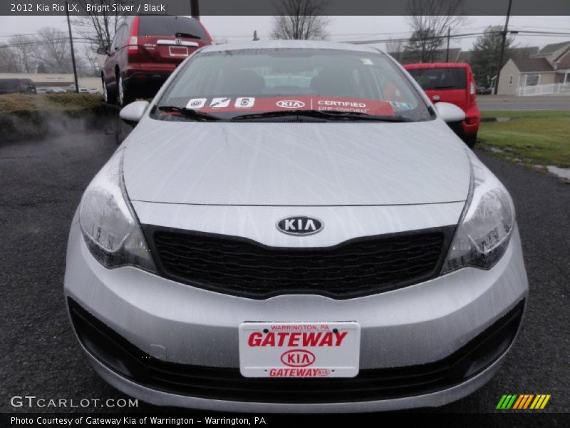 Bright Silver / Black 2012 Kia Rio LX
