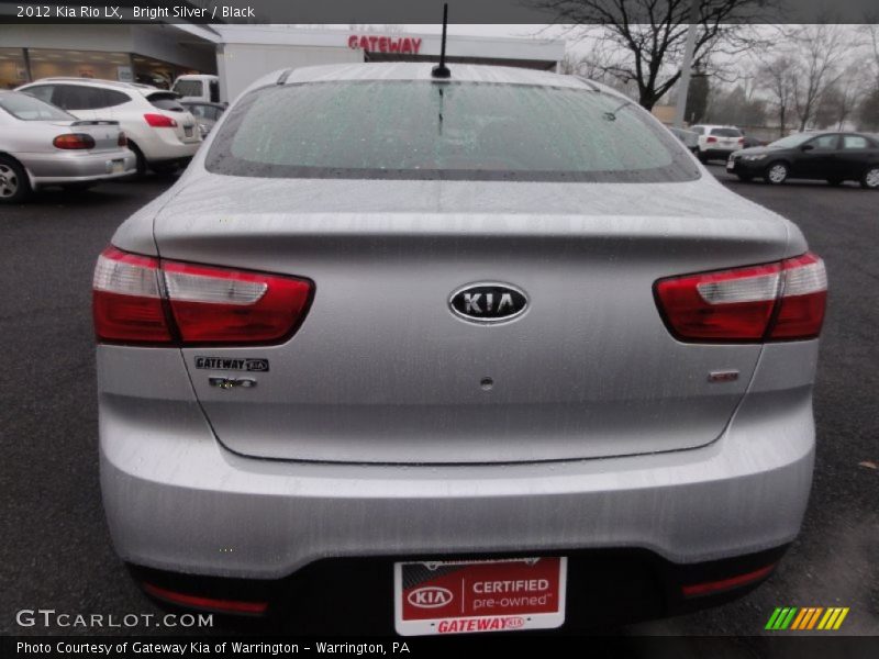 Bright Silver / Black 2012 Kia Rio LX