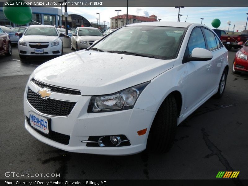 Summit White / Jet Black 2013 Chevrolet Cruze LT/RS