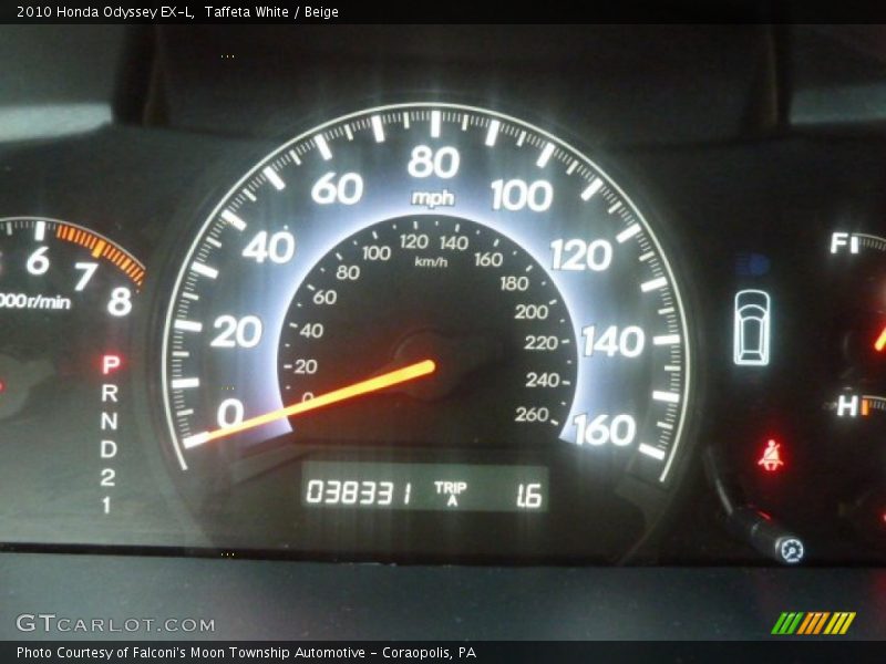 Taffeta White / Beige 2010 Honda Odyssey EX-L