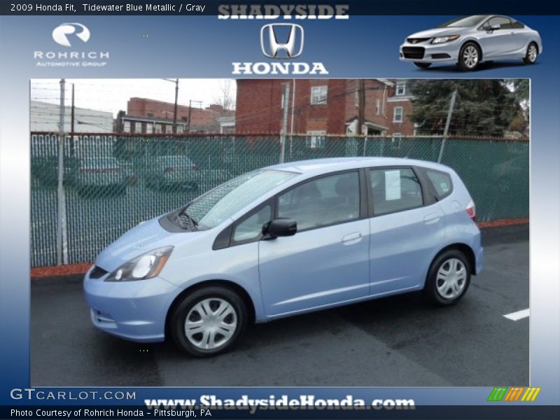 Tidewater Blue Metallic / Gray 2009 Honda Fit