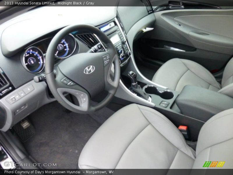 Midnight Black / Gray 2013 Hyundai Sonata Limited