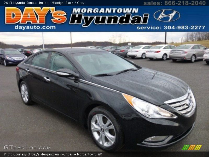 Midnight Black / Gray 2013 Hyundai Sonata Limited