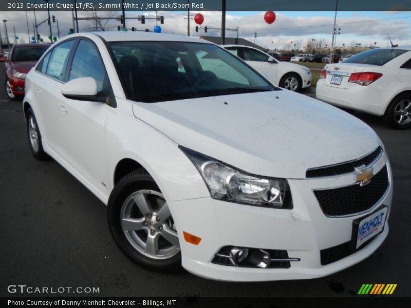 Summit White / Jet Black/Sport Red 2013 Chevrolet Cruze LT/RS