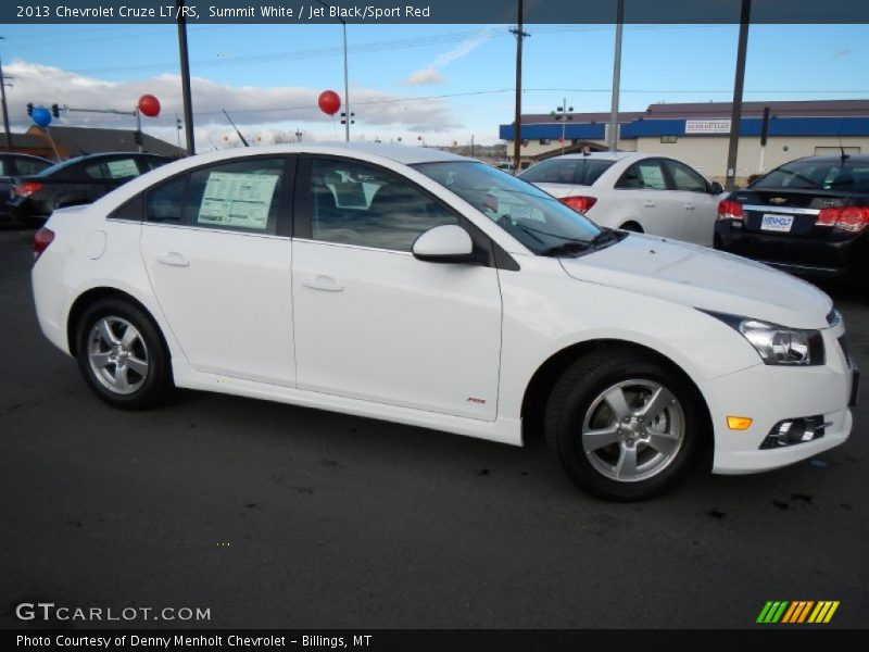 Summit White / Jet Black/Sport Red 2013 Chevrolet Cruze LT/RS