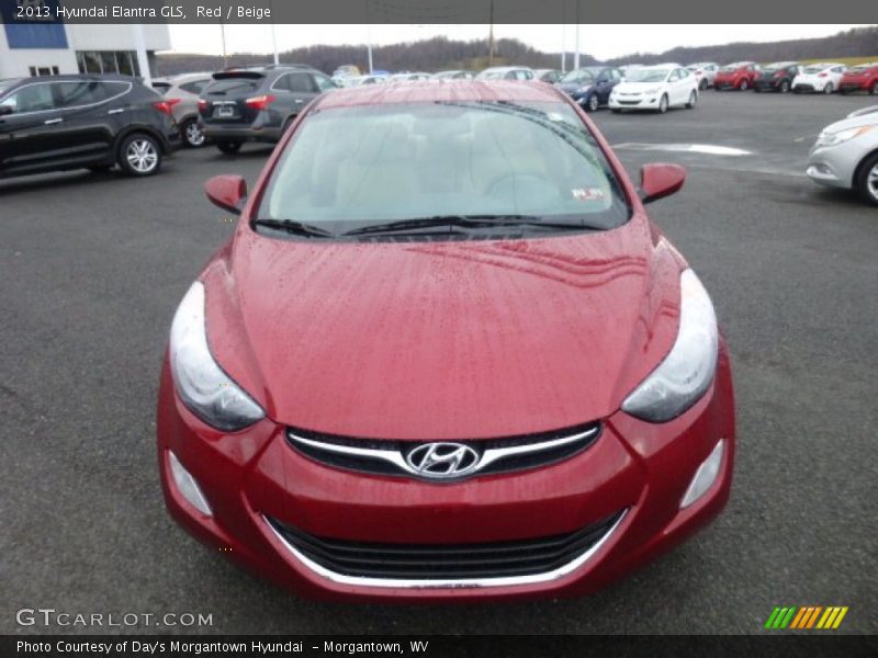 Red / Beige 2013 Hyundai Elantra GLS