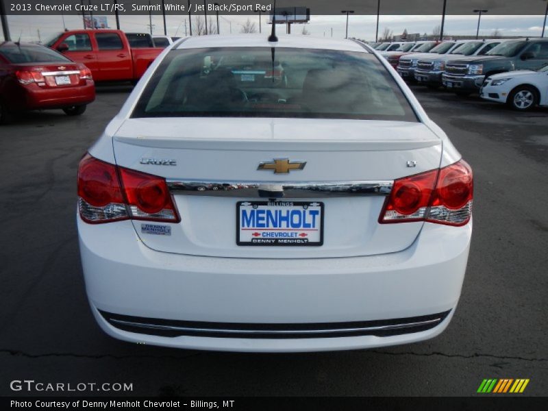 Summit White / Jet Black/Sport Red 2013 Chevrolet Cruze LT/RS