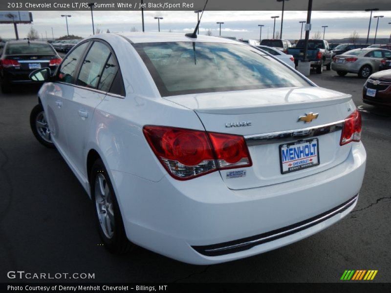 Summit White / Jet Black/Sport Red 2013 Chevrolet Cruze LT/RS
