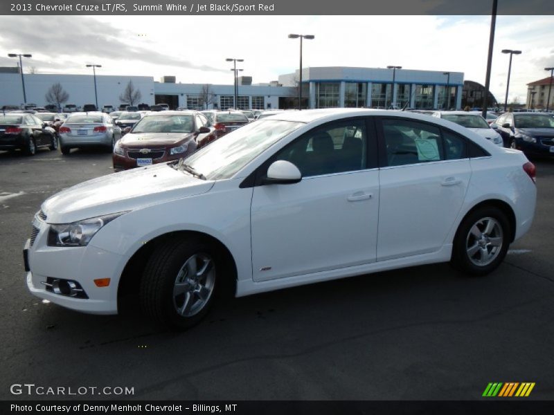 Summit White / Jet Black/Sport Red 2013 Chevrolet Cruze LT/RS