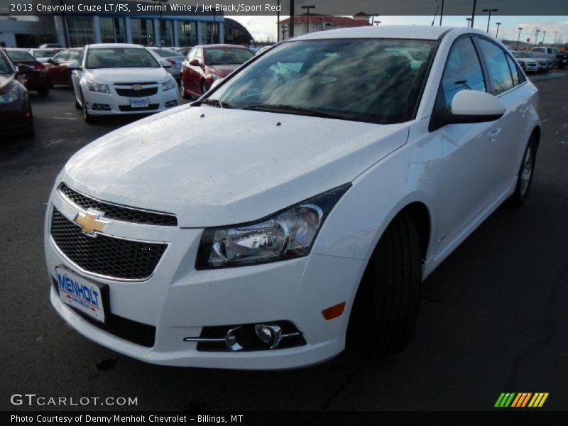 Summit White / Jet Black/Sport Red 2013 Chevrolet Cruze LT/RS