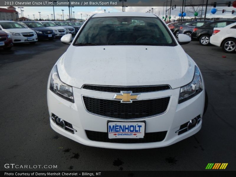 Summit White / Jet Black/Sport Red 2013 Chevrolet Cruze LT/RS