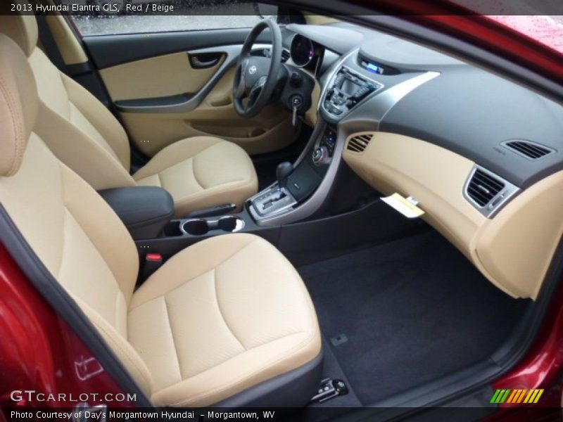 Red / Beige 2013 Hyundai Elantra GLS