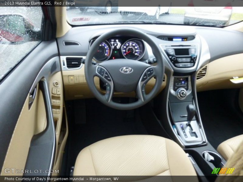 Red / Beige 2013 Hyundai Elantra GLS