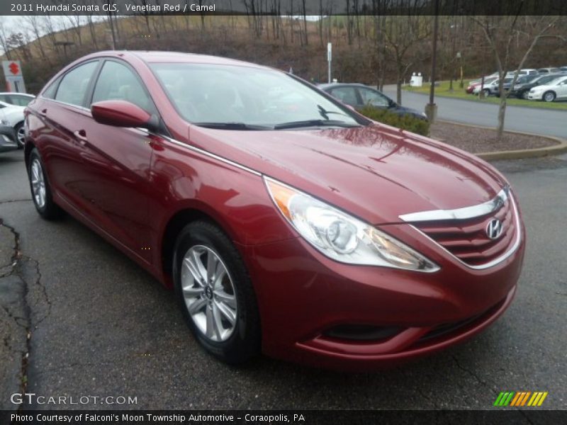 Venetian Red / Camel 2011 Hyundai Sonata GLS