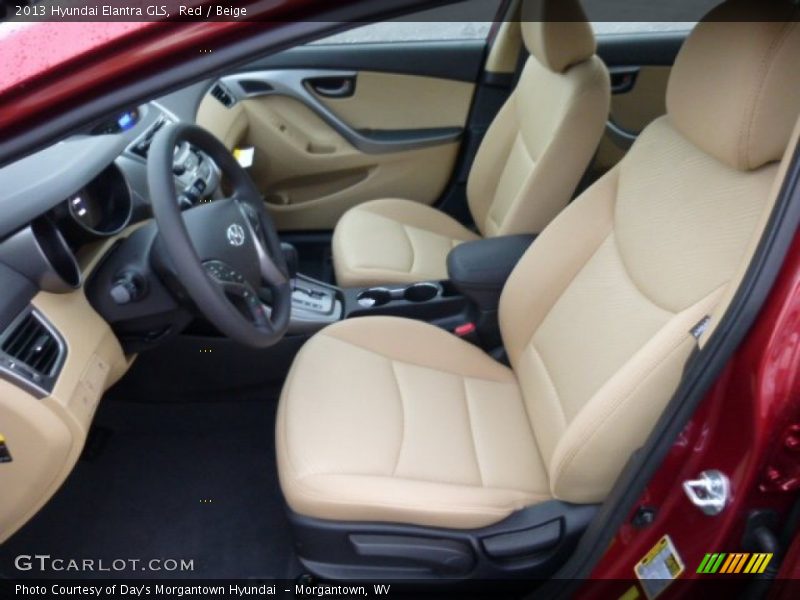 Red / Beige 2013 Hyundai Elantra GLS
