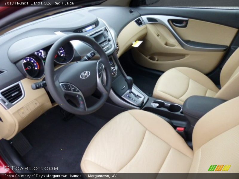 Red / Beige 2013 Hyundai Elantra GLS