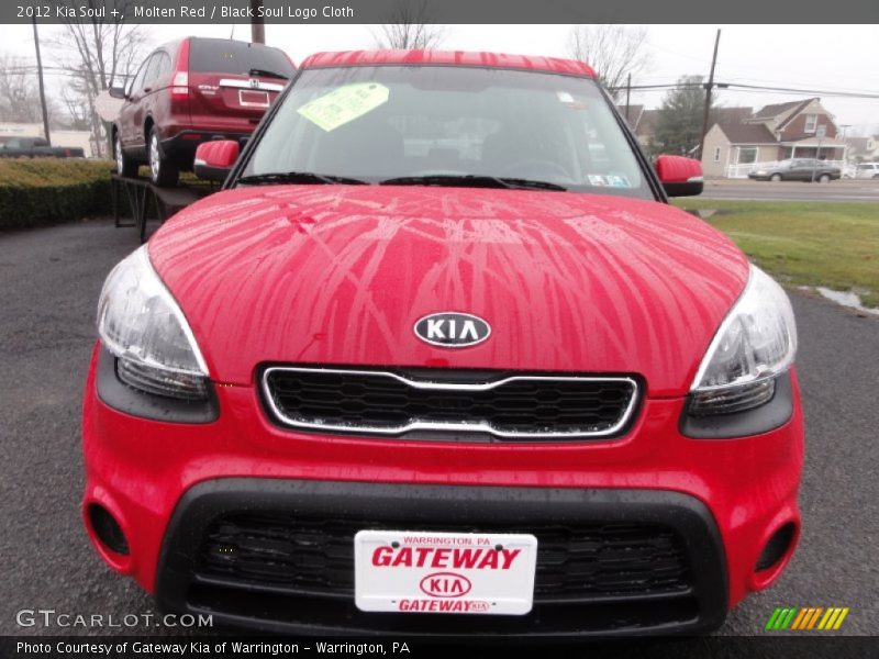 Molten Red / Black Soul Logo Cloth 2012 Kia Soul +
