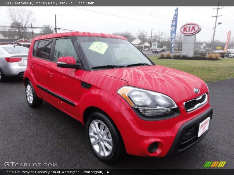 Molten Red / Black Soul Logo Cloth 2012 Kia Soul +
