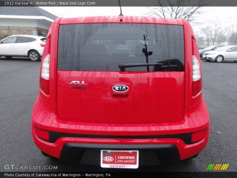 Molten Red / Black Soul Logo Cloth 2012 Kia Soul +