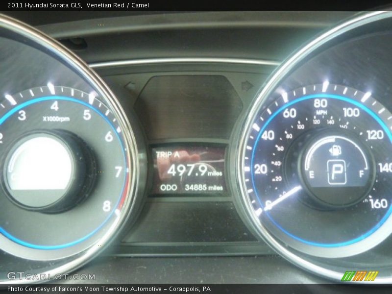 Venetian Red / Camel 2011 Hyundai Sonata GLS