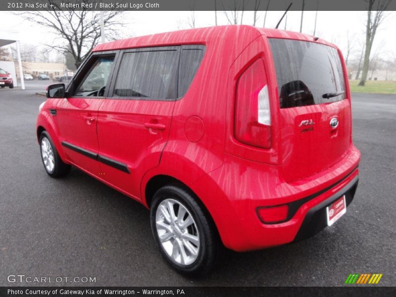 Molten Red / Black Soul Logo Cloth 2012 Kia Soul +