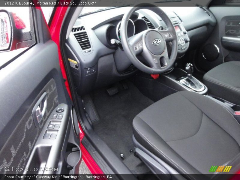 Molten Red / Black Soul Logo Cloth 2012 Kia Soul +