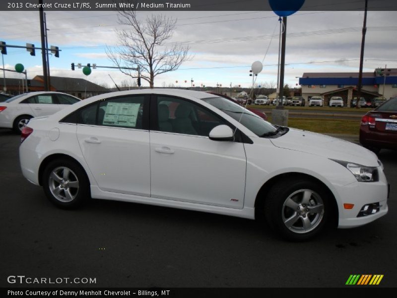 Summit White / Medium Titanium 2013 Chevrolet Cruze LT/RS