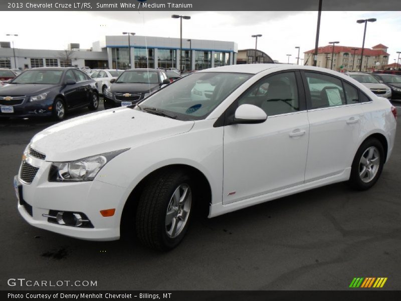 Summit White / Medium Titanium 2013 Chevrolet Cruze LT/RS