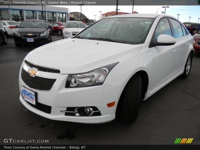 Summit White / Medium Titanium 2013 Chevrolet Cruze LT/RS