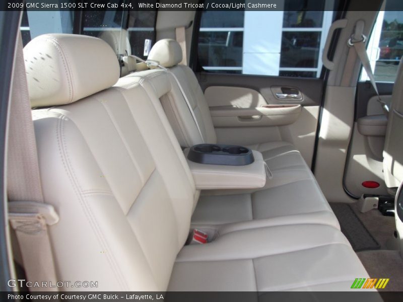 White Diamond Tricoat / Cocoa/Light Cashmere 2009 GMC Sierra 1500 SLT Crew Cab 4x4