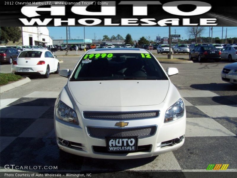 White Diamond Tricoat / Ebony 2012 Chevrolet Malibu LTZ
