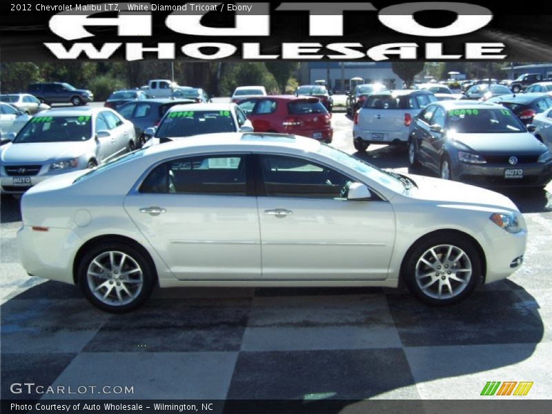 White Diamond Tricoat / Ebony 2012 Chevrolet Malibu LTZ