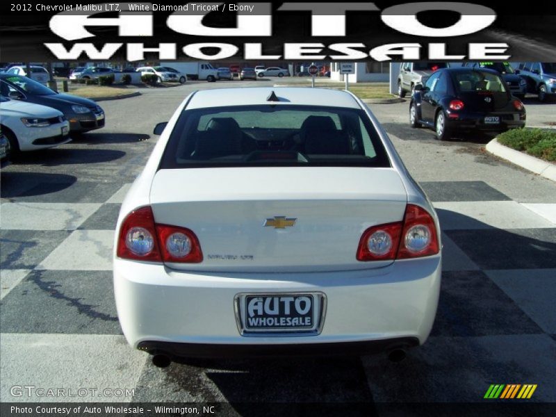 White Diamond Tricoat / Ebony 2012 Chevrolet Malibu LTZ
