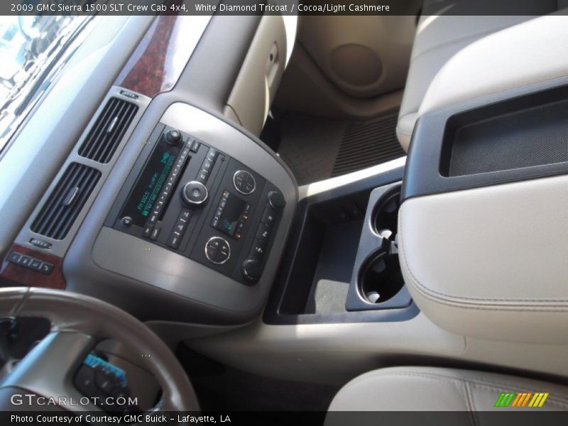White Diamond Tricoat / Cocoa/Light Cashmere 2009 GMC Sierra 1500 SLT Crew Cab 4x4