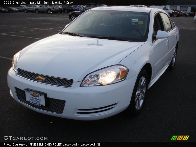 Summit White / Gray 2012 Chevrolet Impala LT