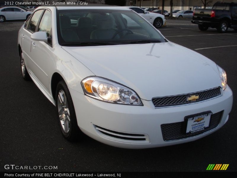 Summit White / Gray 2012 Chevrolet Impala LT