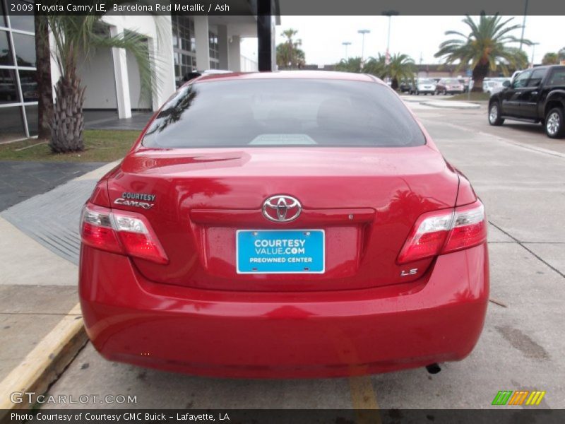Barcelona Red Metallic / Ash 2009 Toyota Camry LE