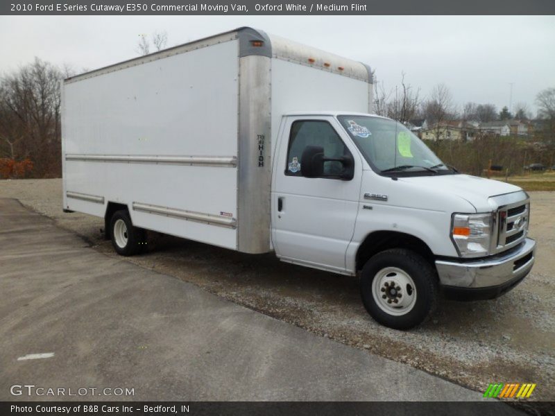 Oxford White / Medium Flint 2010 Ford E Series Cutaway E350 Commercial Moving Van